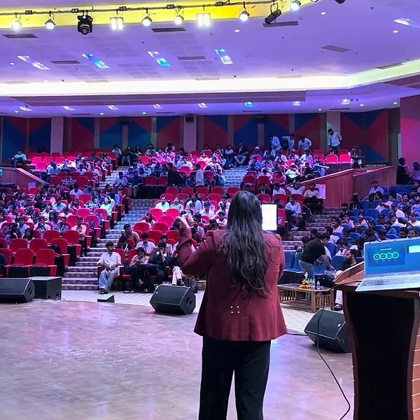 The view from the stage at Sharda University