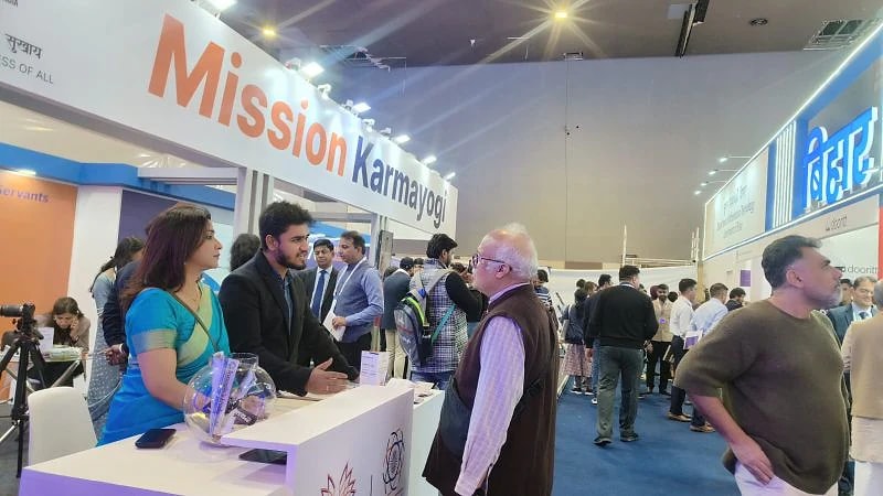 The Mission Karmayogi stand at Bharat Mandapam