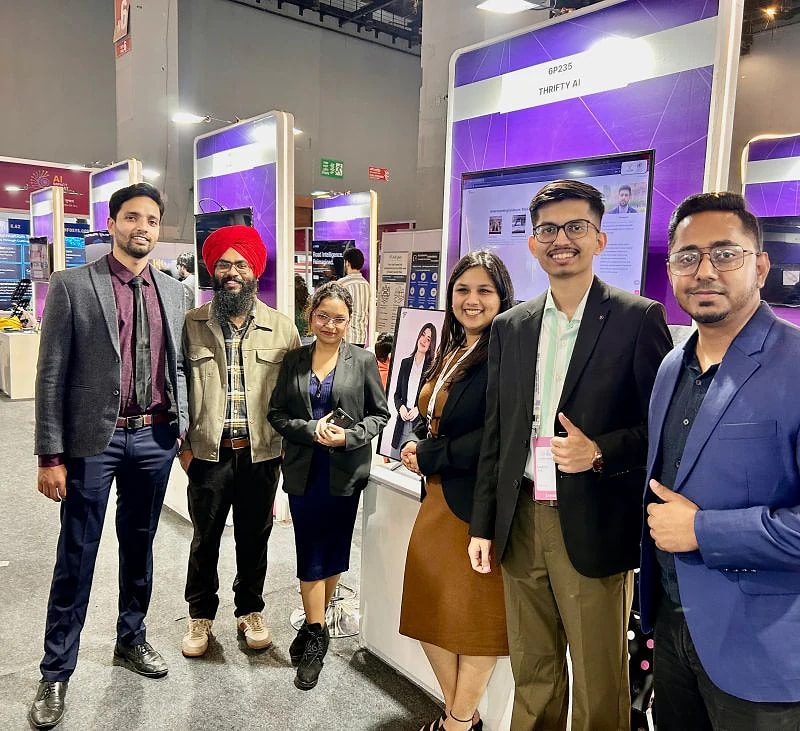 The Thrifty AI team at our stall in Hall 6