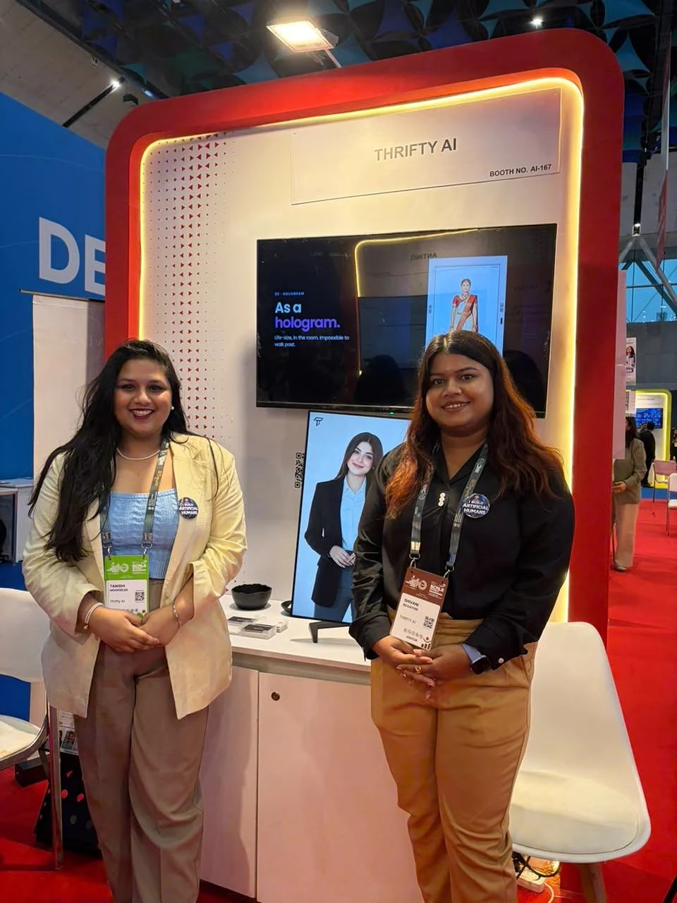 The Thrifty AI team at our stall in Hall 1