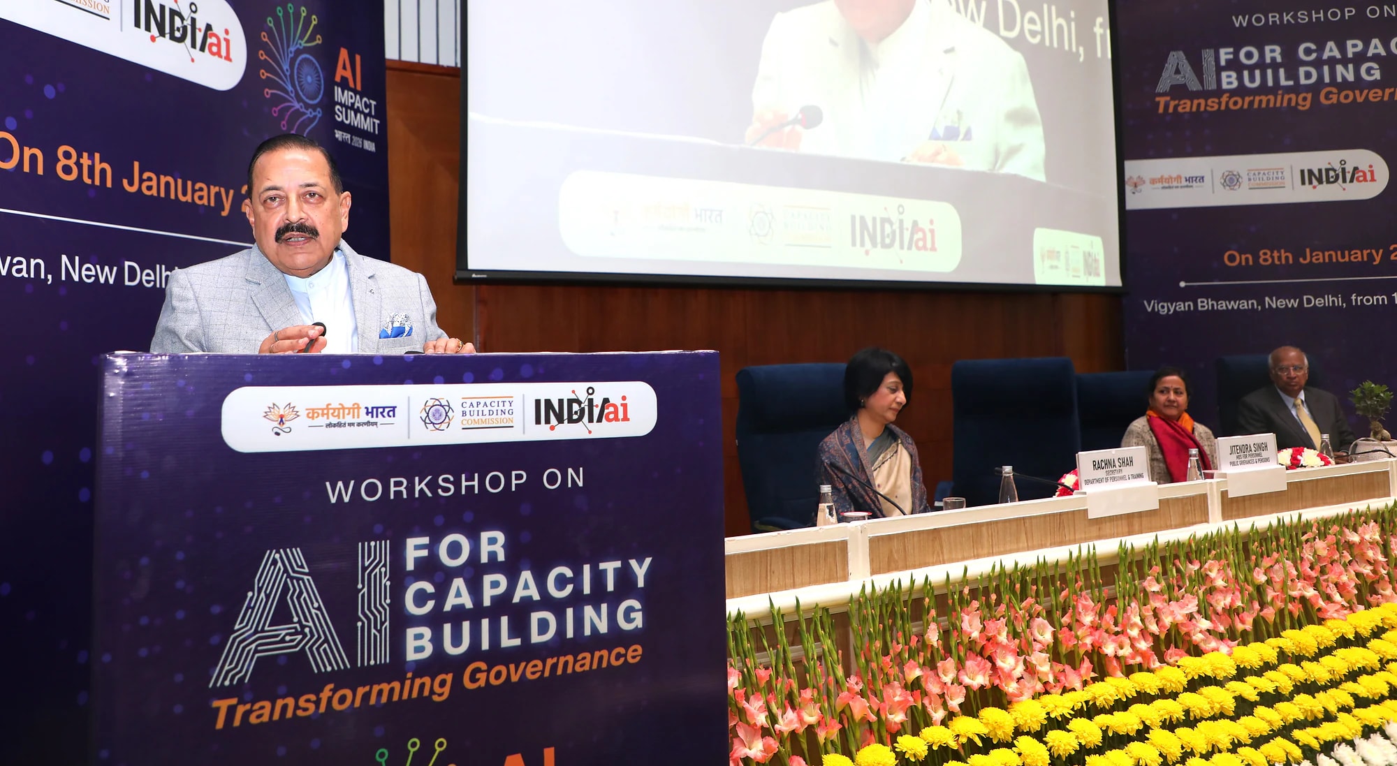 Dr Jitendra Singh addresses the workshop at Vigyan Bhawan